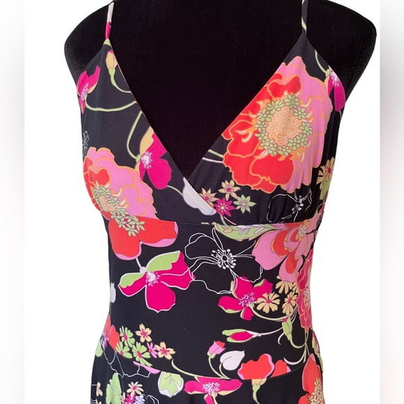 Graffiti New York Y2K Flower Power Hippie Fairy Mermaid Handkerchief Hem Dress - Picture 2 of 7